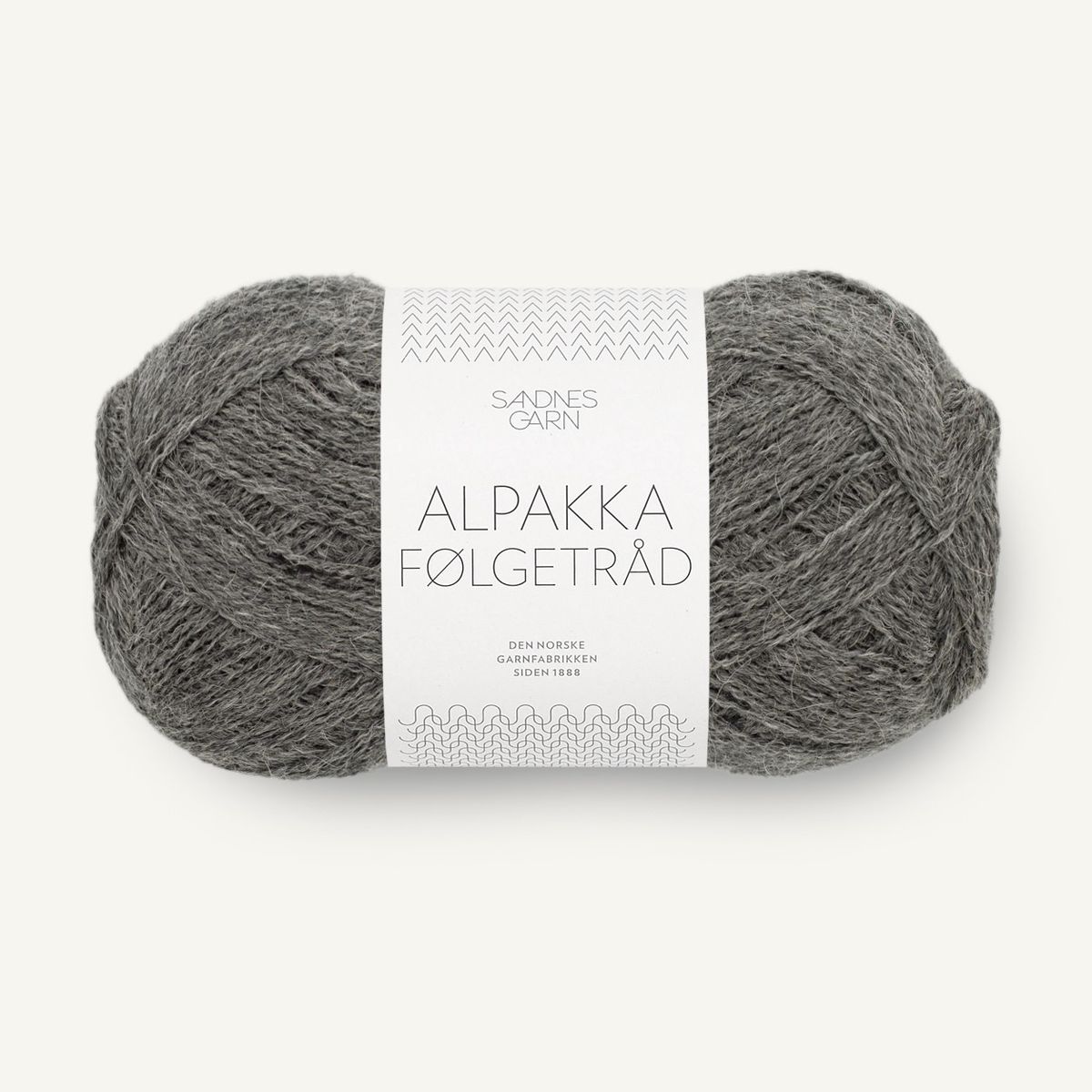 Alpakka Følgetråd - 1053 Mørk Gråmelert